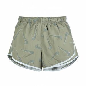 Nike Dri-FIT Running Shorts Womens Large Green Swoosh Print Tempo